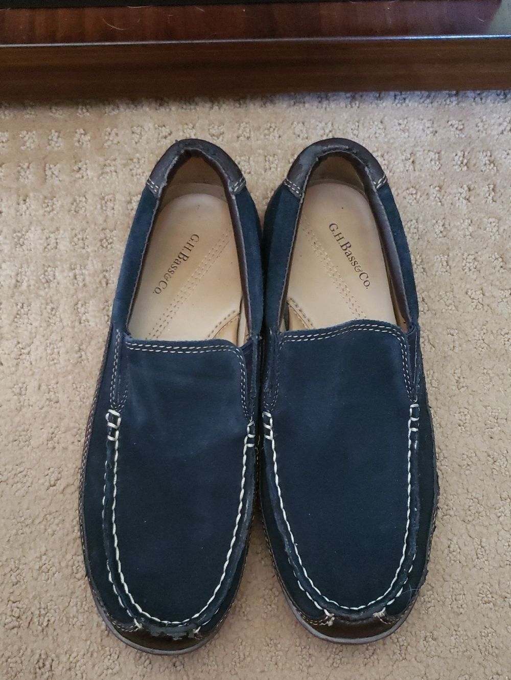 G.H. Bass & Co. Flex Step Victor Navy Suede Slip-On Loafers Size 8